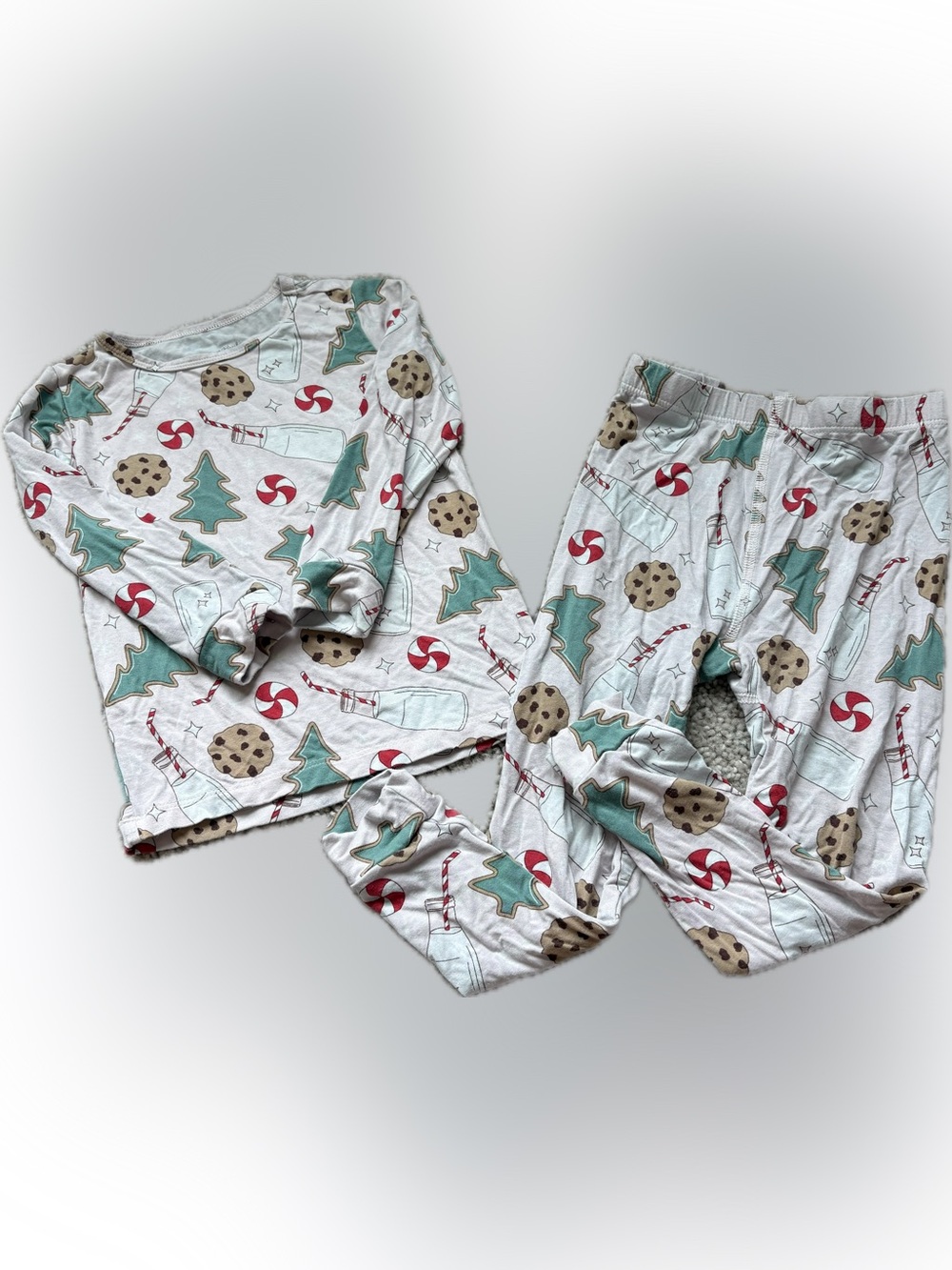 Kids Holiday Cookie & Tree Pajama Set